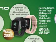 Volkano Serene Series Active Tech Waterproof Fitness Watch With Heart Rate Monitor-Each