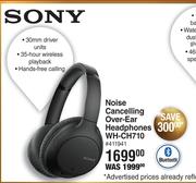 Sony Noise Cancelling Over Ear Headphones WH-CH710-Each