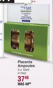 Nu Hair Placenta Ampoules-3 x 10ml