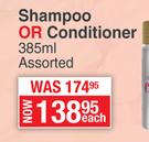 OGX Shampoo Or Conditioner Assorted-385ml Each