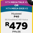 Huawei P40 5G Enabled/HD Voice-On MTN Mega Talk XS Or MTN Mega Gigs XS (36 Month)