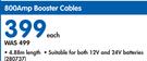 Moto 800Amp Booster Cables-Each