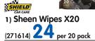 Shield Sheen Wipes X20-Per 20 Pack