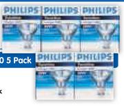philips 50W Halogen GU10 5 pack-Per Pack