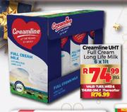 Creamline UHT Full Cream Long Life Milk-6 x 1L
