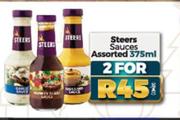 Steers Sauces Assorted-For 2 x 375ml