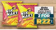 Simba Nik Naks Maize Snack Original-For 2 x 135g