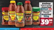 Aminas Marinades Assorted 500ml Or Marinade Paste Assorted 325g-Each