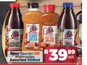 Spur Sauces Or Marinades Assorted-500ml