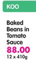 Koo Baked Beans In Tomato Sauce-12 x 410g 