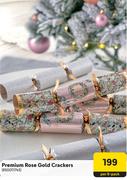 Premium Rose Gold Crackers-Per 6 Pack