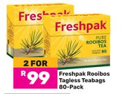 Freshpak Rooibos Tagless Teabags 80 Pack-For 2