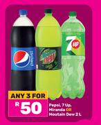 Pepsi, 7Up, Mirinda Or Mountain Dew-For 3 x 2L