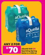 aQuelle Still Or Sparkling Spring Water-For 2 x 6 x 500ml