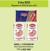 Imbo Or Crossbow Red Speckled Beans-For 3 x 500g