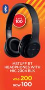 M Stuff BT Headphones With Mic 2004 BLK