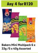 Bakers Mini Multipack Assorted 6 x 33g/5 x 40g-For 4