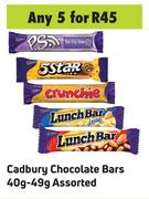 Cadbury Chocolate Bars Assorted-For 5 x 40-49g