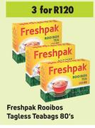 Freshpak Rooibos Tagless Teabags-For 3 x 80's