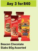 Beacon Chocolate Slabs Assorted-For 3 x 80g