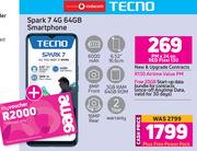 Tecno Spark 7 4G 64GB Smartphone-On Red Flexi 130