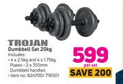 Trojan Dumbbell Set-20Kg Per Set