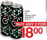 Spar Go Energy Drink (Selected)-2X500ml