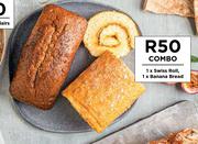 1 x Swiss Roll, 1 x Banana Bread-Combo