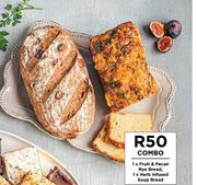 1 x Fruit & Pecan Rye Bread, 1 x Herb Infused Soup Bread-Combo