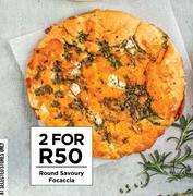 Round Savoury Focaccia-For 2