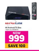 Ultra Link 4K Android TV Box