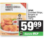 Spar Crumbed Strips, Burgers Or Nuggets-750gm Each