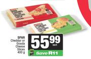 Spar Cheddar Or Gouda Cheese Slices-400gm Each