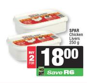Spar Chicken Livers-For 2 x 250gm