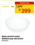 Basin Ceramic Round Sensea Easy-33 x 12.5cm