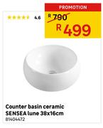 Counter Basin Ceamic Sensea Lune-38 x 16cm