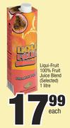 Liqui-Fruit 100% Fruit Juice Blend (Selected)-1Ltr Each