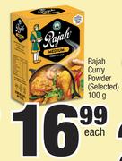 Rajah Curry Powder (Selected)-100g Each