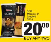 Spar Macaroni Or Spaghetti-For Any 2 x 500g