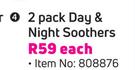 Little One 2 Pack Day & Night Soothers-Each