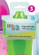 Little One 3 Pack Cup With Lid-Each
