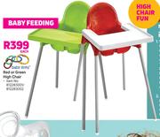 Baby Links Red Or Green High Chair-Each