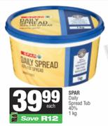 Spar Daily Spread Tub 40%-1Kg