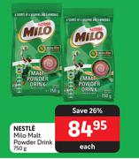 Nestle Milo Malt Powder Drink-750g Each