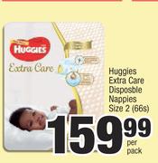 Huggies Extra Care Disposable Nappies Size 2 (66s)-Per Pack