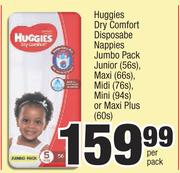 Huggies Dry Comfort Disposable Nappies Jumbo Pack-Per Pack