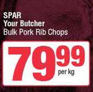 Your Butcher By Spar Your Butcher Bulk Pork Rib Chops-Per Kg