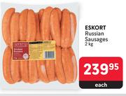 Eskort Russiab Sausages-2kg Each
