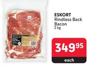 Eskort Rindless Back Bacon-2Kg Each