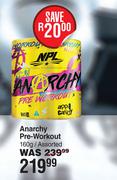 NPL Anarchy Pre Workout Assorted-160g